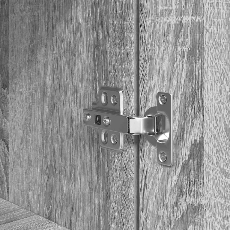 Aparador gris Sonoma 37,5x35x180 cm Madera de