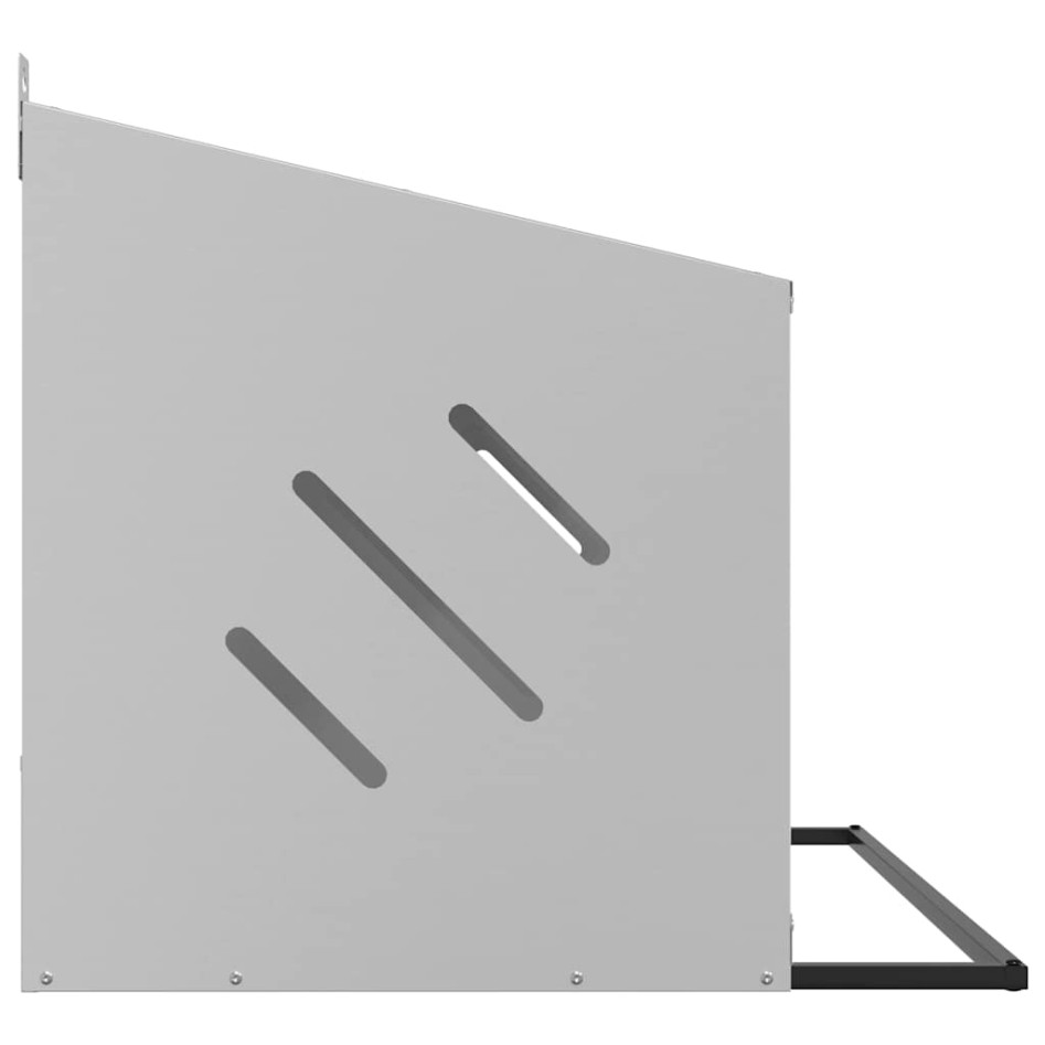 Nido para gallinas con 3 compartimentos plateado