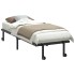 Estructura de cama sin colchón plegable negro acero 75x190