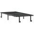 Estructura de cama sin colchón plegable negro acero 90x200
