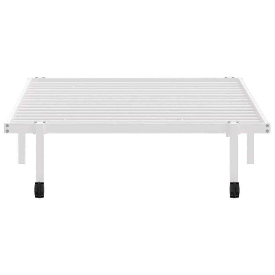 Estructura de cama sin colchón plegable blanco acero 100x200