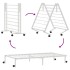 Estructura de cama sin colchón plegable blanco acero 100x200