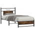 Estructura cama sin colchón madera roble ahumado 75x190