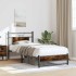 Estructura cama sin colchón madera roble ahumado 75x190