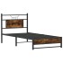 Estructura cama sin colchón madera roble ahumado 75x190