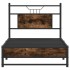 Estructura cama sin colchón madera roble ahumado 75x190