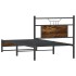 Estructura cama sin colchón madera roble ahumado 75x190