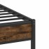 Estructura cama sin colchón madera roble ahumado 75x190