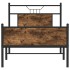 Estructura cama sin colchón madera roble ahumado 75x190