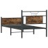 Estructura cama sin colchón madera roble ahumado 75x190