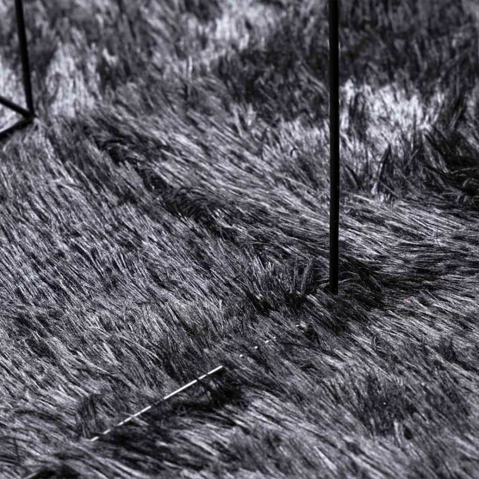 Alfombra de pelo largo NAVARRA gris oscuro 160x230 cm