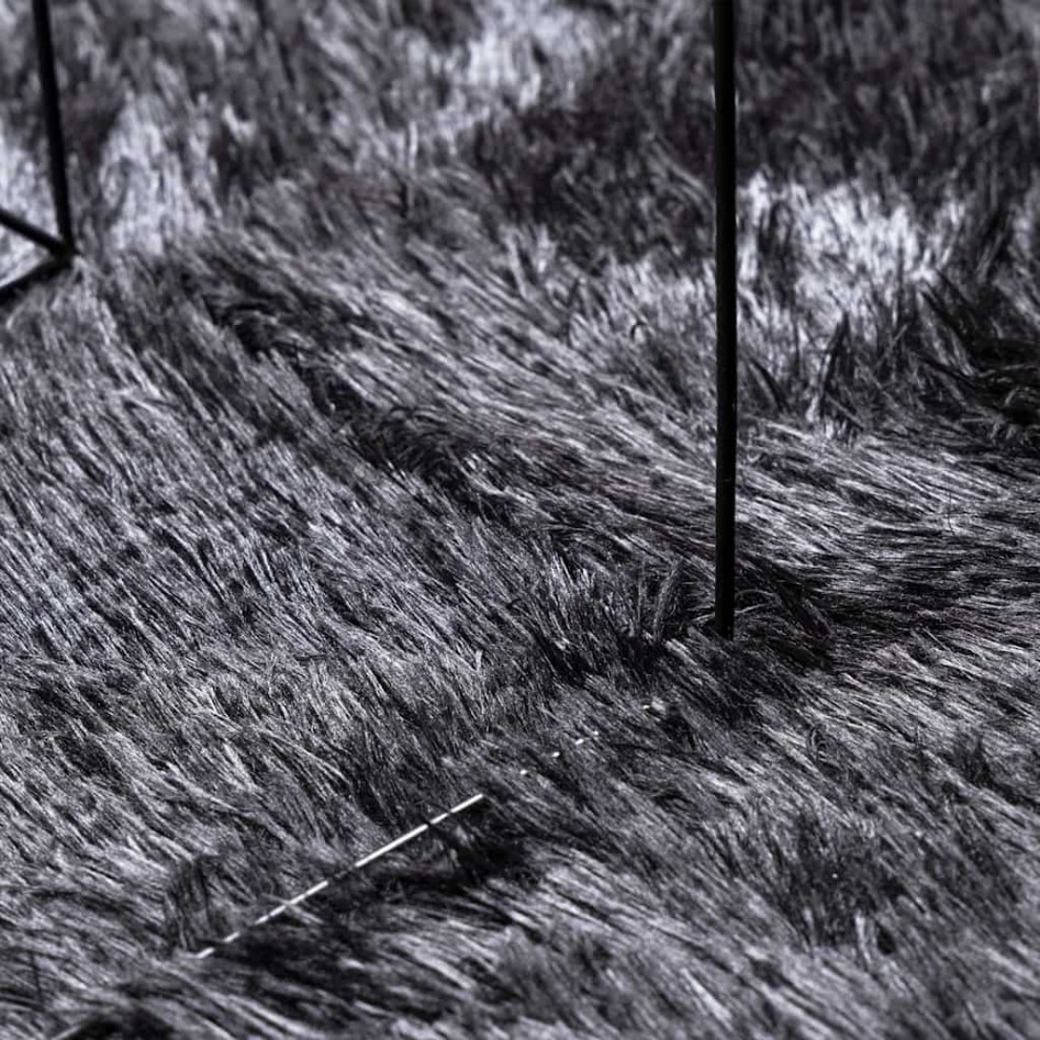 Alfombra de pelo largo NAVARRA gris oscuro 240x340 cm