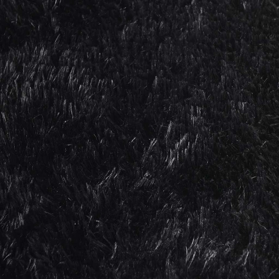Alfombra peluda de pelo largo NAVARRA negra 240x340cm