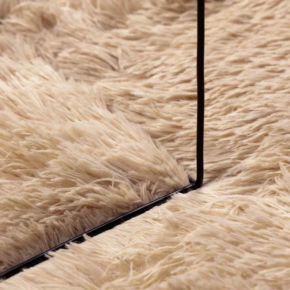 Alfombra peluda de pelo largo NAVARRA beige 160x230cm
