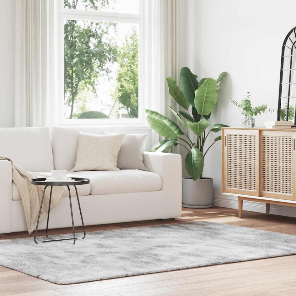 Alfombra de pelo largo NAVARRA gris claro 160x230 cm