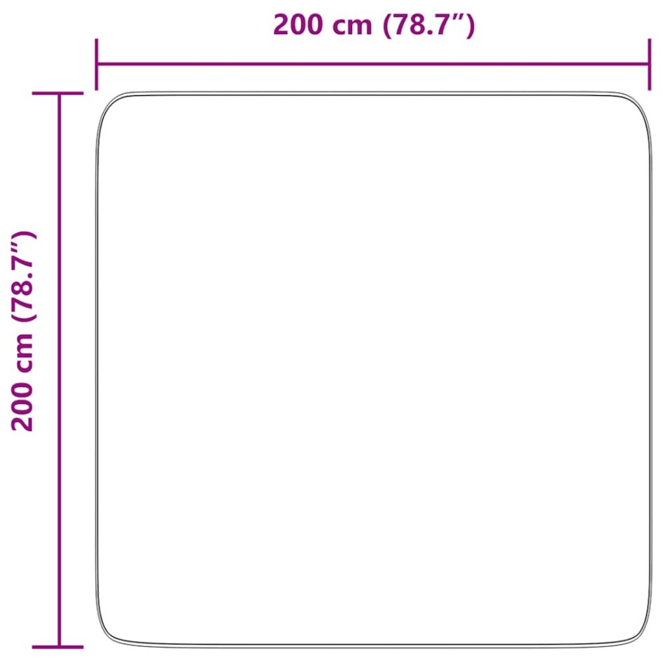 Alfombra de pelo largo NAVARRA gris claro 200x200 cm