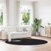 Alfombra peluda de pelo largo NAVARRA negra 240x240cm poliéster