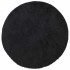 Alfombra peluda de pelo largo NAVARRA negra 240x240cm