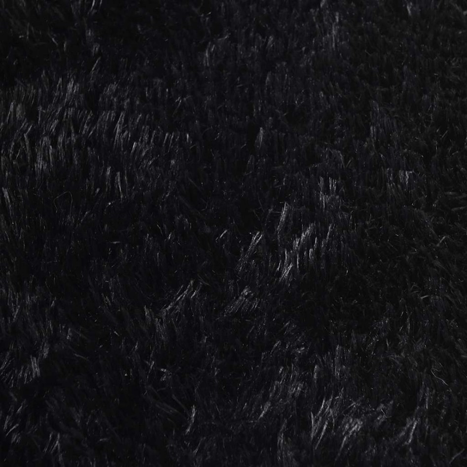 Alfombra peluda de pelo largo NAVARRA negra 240x240cm