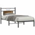 Estructura de cama sin colchón madera roble ahumado 90x200