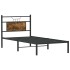 Estructura de cama sin colchón madera roble ahumado 90x200