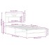 Estructura de cama sin colchón madera roble Sonoma 80x200