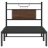 Estructura de cama sin colchón madera marrón roble 80x200