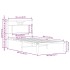 Estructura de cama sin colchón madera marrón roble 80x200