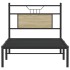 Estructura de cama sin colchón madera roble Sonoma 80x200