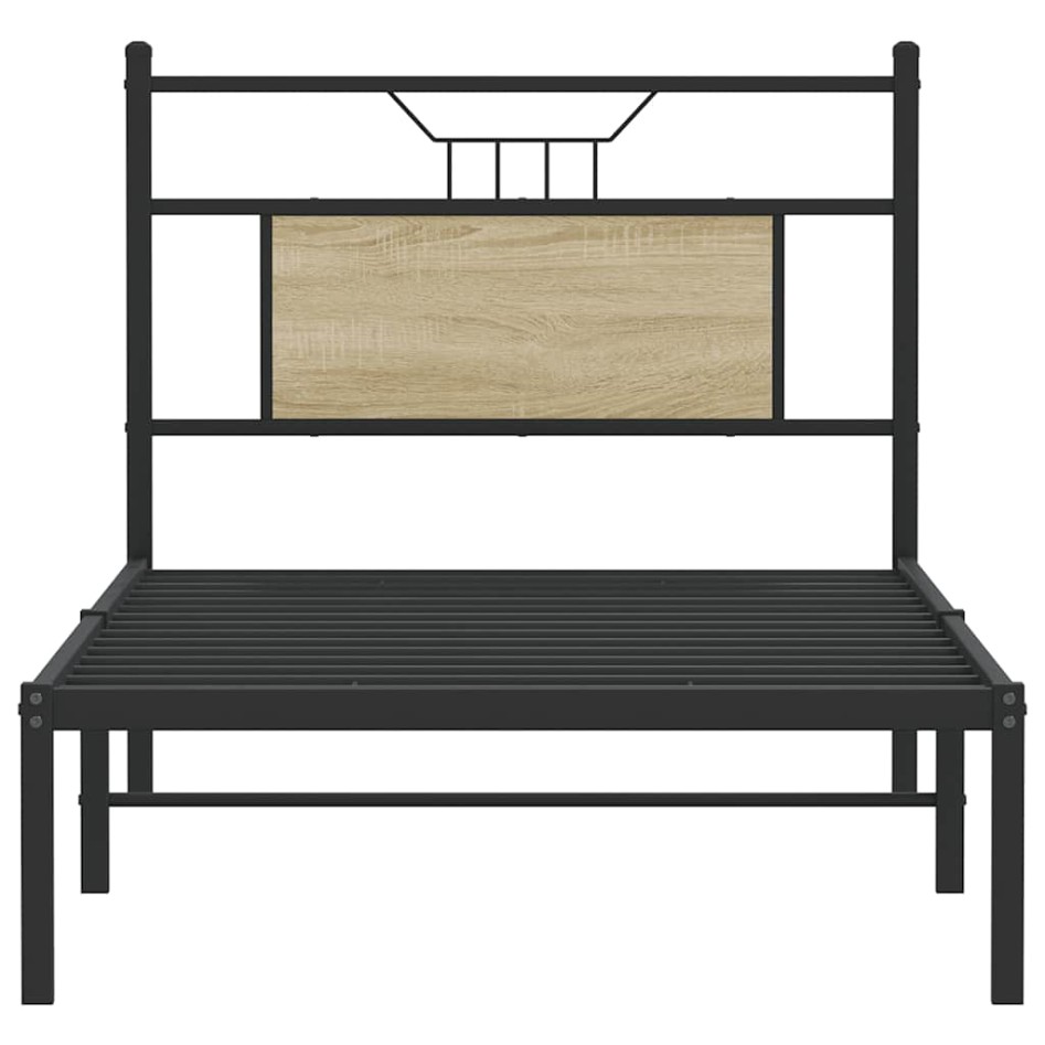 Estructura de cama sin colchón madera roble Sonoma 80x200