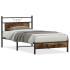Estructura de cama sin colchón madera roble ahumado 100x200