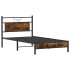 Estructura de cama sin colchón madera roble ahumado 100x200