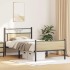 Estructura de cama sin colchón madera roble Sonoma 100x200
