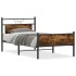 Estructura de cama sin colchón madera roble ahumado 100x200