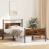 Estructura de cama sin colchón madera roble ahumado 100x200