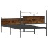Estructura de cama sin colchón madera roble ahumado 100x200