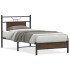 Estructura de cama sin colchón madera marrón roble 80x200