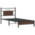 Estructura de cama sin colchón madera marrón roble 80x200
