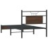 Estructura de cama sin colchón madera marrón roble 80x200