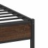 Estructura de cama sin colchón madera marrón roble 80x200