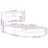 Estructura de cama sin colchón madera marrón roble 80x200