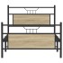 Estructura de cama sin colchón madera roble Sonoma 100x200