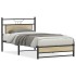 Estructura de cama sin colchón madera roble Sonoma 100x190