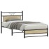 Estructura de cama sin colchón madera roble Sonoma 100x190