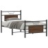 Estructura de cama sin colchón madera marrón roble 90x190