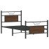 Estructura de cama sin colchón madera marrón roble 90x190