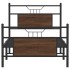 Estructura de cama sin colchón madera marrón roble 90x190
