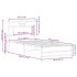 Estructura de cama sin colchón madera marrón roble 90x190