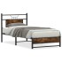 Estructura de cama sin colchón madera roble ahumado 90x190