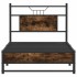 Estructura de cama sin colchón madera roble ahumado 90x190